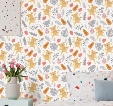 Safari Playtime birds wallpaper - TenStickers