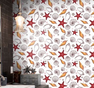 Sea Life Patterns cute animal wallpaper - TenStickers