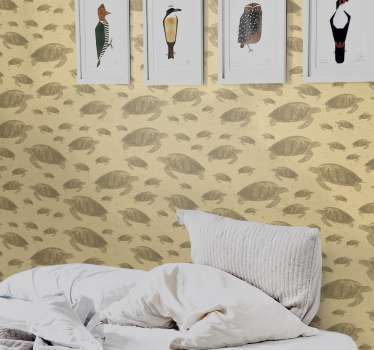 Sea turtle Bedroom Wallpaper - TenStickers