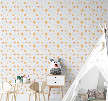 Starry Pattern stars wallpaper - TenStickers