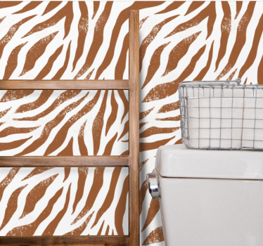 Striking Animal Print wallpaper zebra - TenStickers