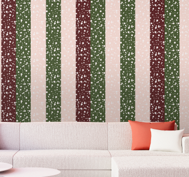 Striped Polka Pattern stripes wallpaper - TenStickers
