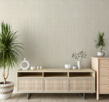 Tamil fabric beige design wallpaper mural - TenStickers