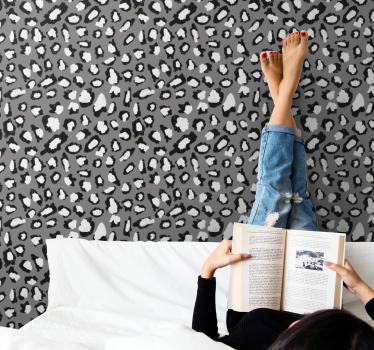 Textured Animal Prints leopards wallpaper - TenStickers