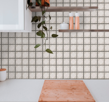 Textured Grid Layout tiles wallpaper - TenStickers