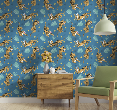 Tigers Nature Wallpaper - TenStickers