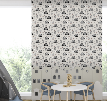 Tortoise Patterns cute animal wallpaper - TenStickers
