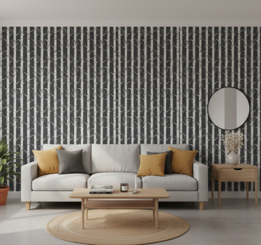 Tree wallpaper bright trees in scandinavian style - TenStickers