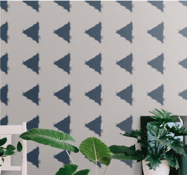 Modern geometric print wallpaper triangles - TenStickers