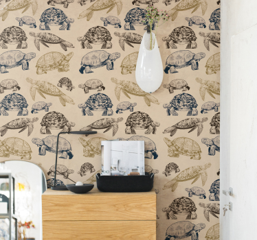 Turtle Collection cute animal wallpaper - TenStickers