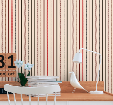 Linear stitch pattern vertical striped wallpaper - TenStickers