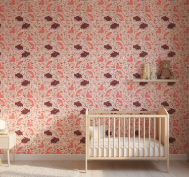 Wallpaper childrens room fauna pattern design - TenStickers