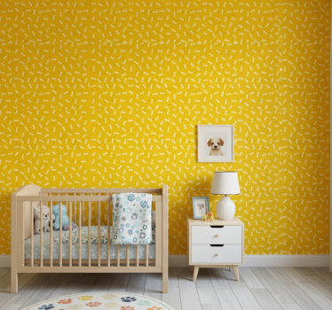 Wallpaper childrens room playful bone design - TenStickers