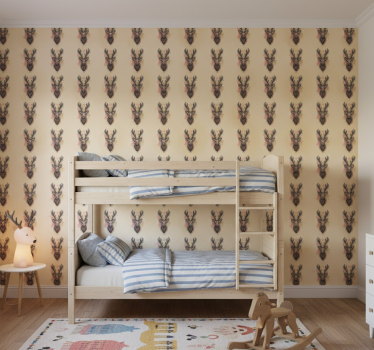 Wallpaper childrens room roe deer design - TenStickers
