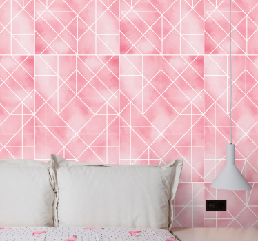 Wallpaper geometric abstract triangle designs - TenStickers