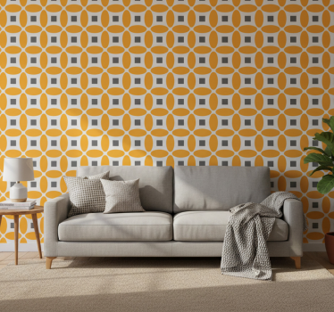 Wallpaper geometric circles design - TenStickers