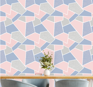 Wallpaper geometric collage design - TenStickers