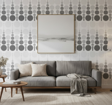 Wallpaper geometric grey shaded colored circles - TenStickers