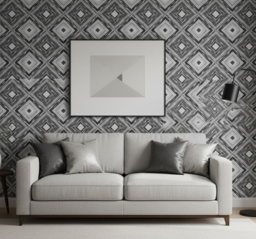 Wallpaper geometric diamond illusion - TenStickers
