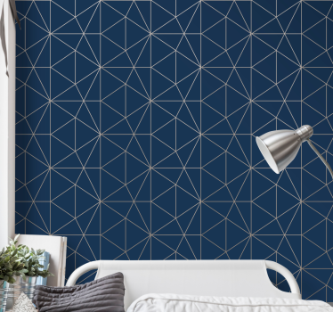 Wallpaper geometric geometric line pattern - TenStickers