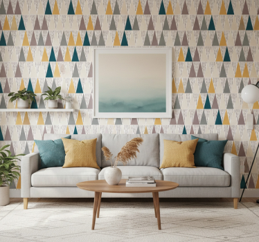 Wallpaper geometric triangular color segments - TenStickers