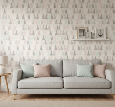 Wallpaper geometric triangular pattern design - TenStickers
