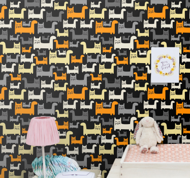 wallpaper gray cats Kids Wallpaper - TenStickers