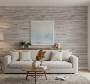 Wood feature wallpaper dark vertical design - TenStickers
