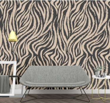 Wallpaper zebra inspired design - TenStickers
