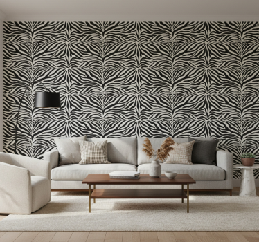 Wallpaper zebra realistic zebra pattern - TenStickers