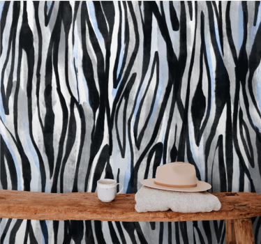 Wallpaper zebra zebra stripe canvas - TenStickers