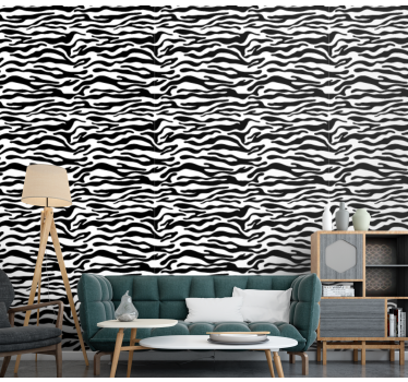 Wallpaper zebra zebra stripe design - TenStickers