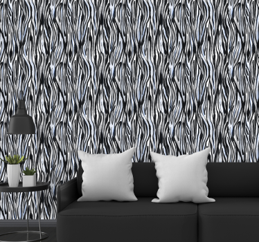 Wallpaper zebra zebra stripe pattern - TenStickers