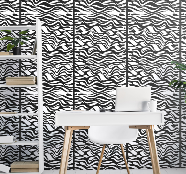 Wallpaper zebra zebra stripes design - TenStickers