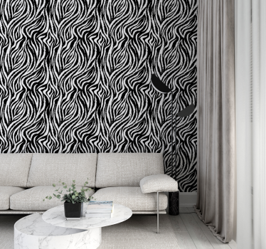 Wallpaper zebra zebra swirls - TenStickers