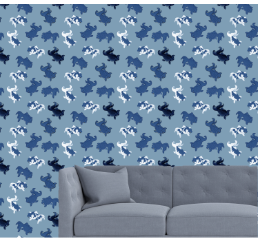 Whimsical Canines wallpaper of a dog - TenStickers