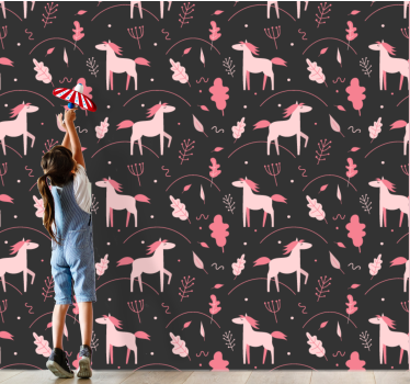 Whimsical Forest Fauna cute animal wallpaper - TenStickers