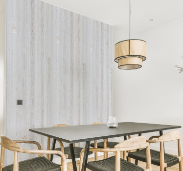 Whitewashed Planks wood feature wallpaper - TenStickers