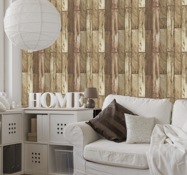 Wood feature wallpaper textured planks - TenStickers