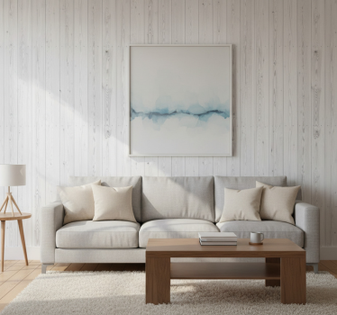 Wood feature wallpaper vintage white design - TenStickers