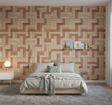 Wood feature wallpaper with wood-like appearance - TenStickers