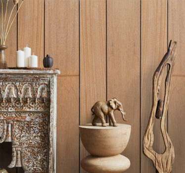 Wood style mahogany panels  Wood wallpaper - TenStickers