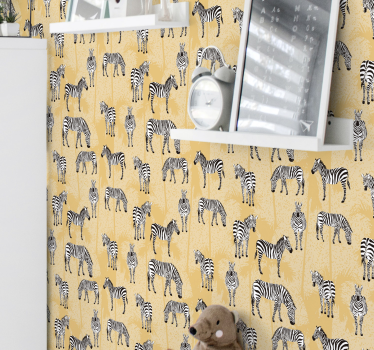 Zebra and palms Cool animal wallpaper - TenStickers